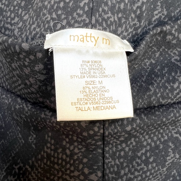 Matty M Ladies Snake Print Leggings - Picture 7 of 8